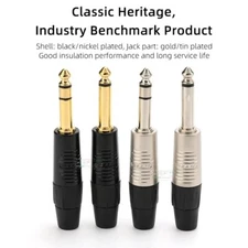 1pcs NEUTRIK REAN Jack 6.35mm Plug Stereo Mono TRS TS Audio Connector RP3C RP2C