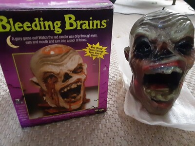 Fun World Bleeding Brains Skeleton Skull Candle Wax Blood NIB NEW Halloween Gore