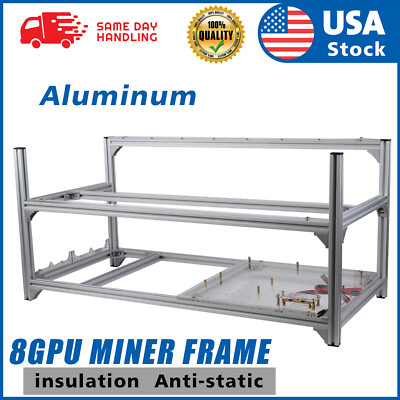 USA Aluminum Open Air Mining Rig Stackable Frame Holder For mining