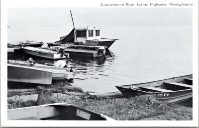 postcard - Highspire, PA - Susquehanna River Scene