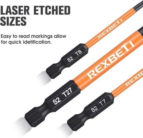 Complete Torx Head Screwdriver Bit Set: 12 Sizes, 3 Inch S2 Steel Construction - Picture 8 of 10