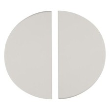 Image of Dellonda Kamado Halfmoon Ceramic Heat Deflector Plates 15" - Set of 2 DG185