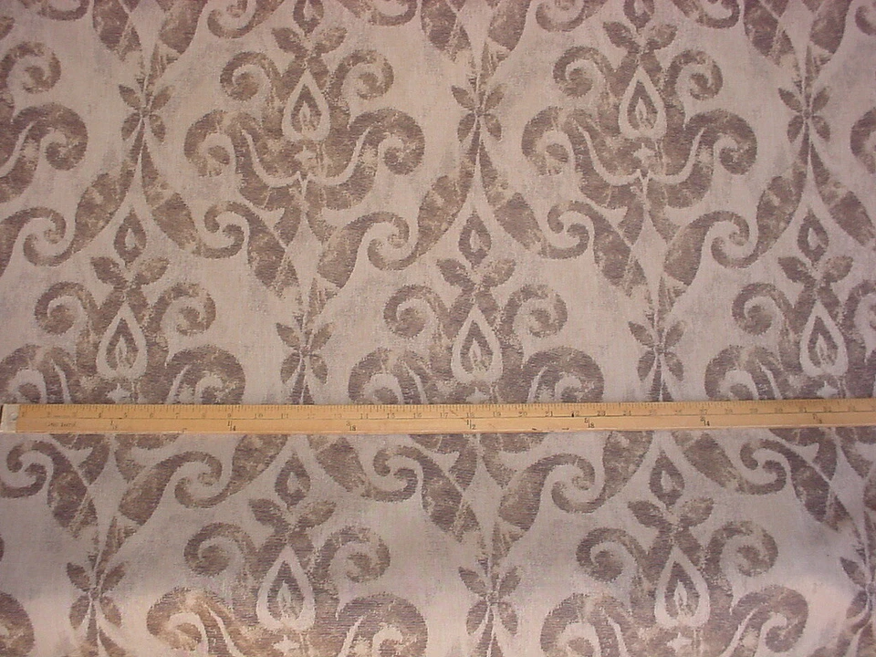 3-3/4Y GP J Baker LB50065 Vencenzo Burnt Umber Spanish Damask Upholstery Fabric - Image 2 of 4