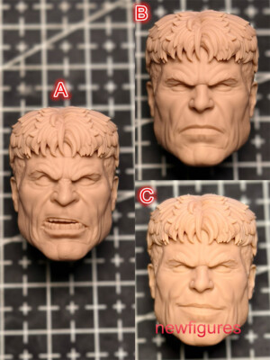 1:3 1:4 1:6 1:12 1:18 Hulk Man Head Sculpt Fit 12'' 6'' 3.75'' Male Figure Body
