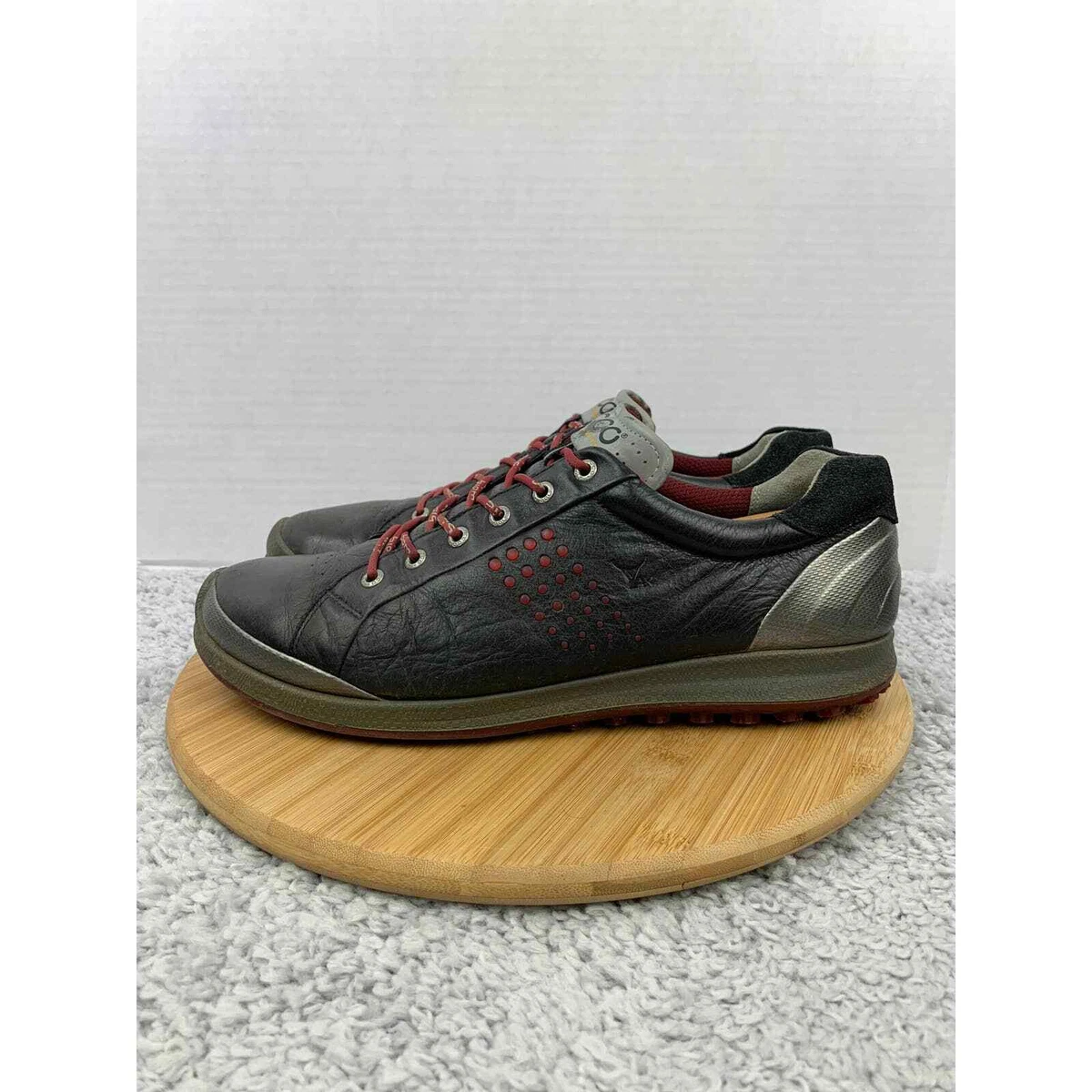 Ecco Natural Motion Golf Shoes Mens 46 Biom Black Yak Leather Low