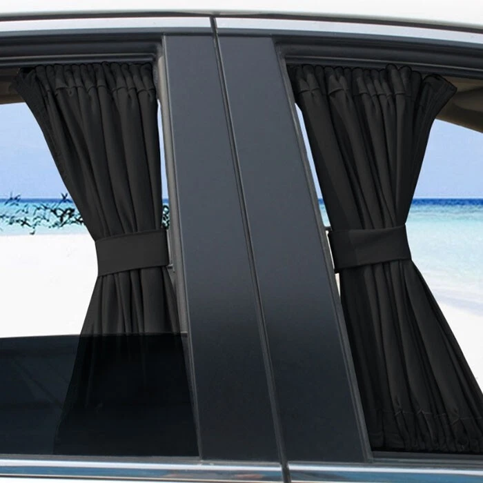 Conjunto De 2 Coche Ventana Lateral Cortinas - Elástico, Duradero, UV Protección - Imagen 4 de 4