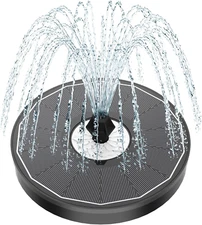 Solar Fountain Glass White Flower,3.5W Bird Bath Fountains Solar Power No Batery