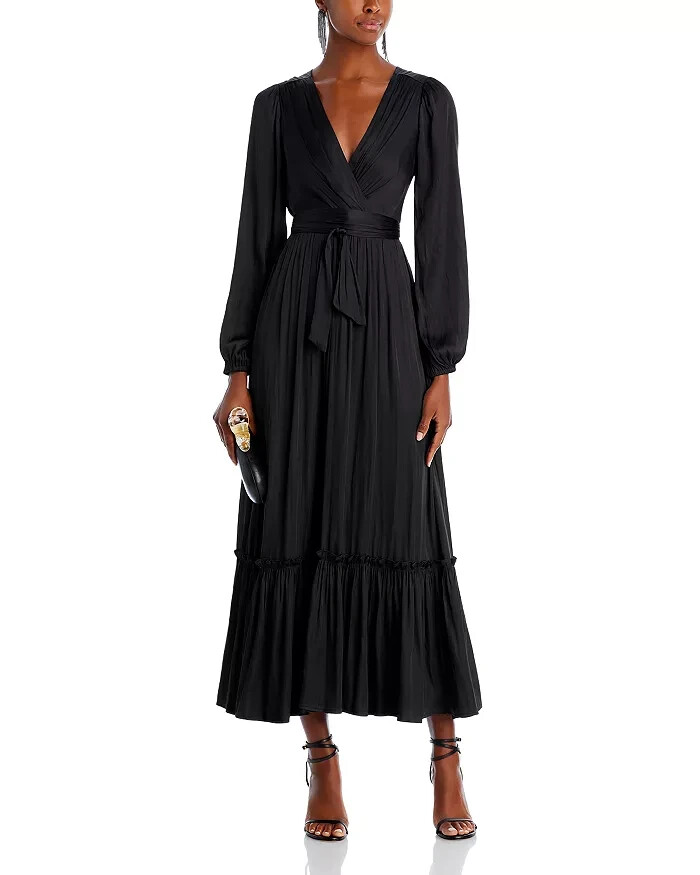 Aqua Tie Waist Maxi Dress L64719 Womens Size M