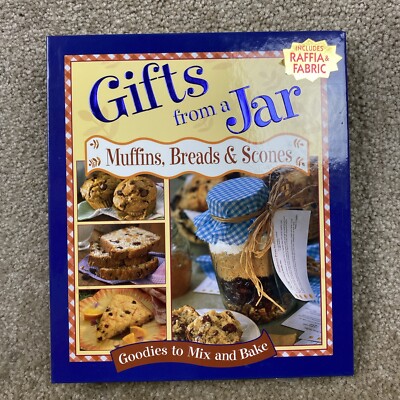 Gifts From A Jar Muffins, Breads & Scones W/ Raffia Fabric Instruction Cards NEW