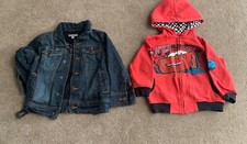 Unisex Pumpkin Patch Warm Jeans Jacket Size 5 & Cars McQueenHoodie Jumper Size 4