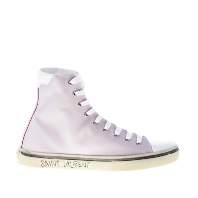 SAINT LAURENT Damen Schuhe Sneaker High Malibu Satin Flieder Vintage Sohle Logo