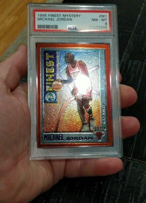 1995 Topps FINEST Mystery MICHAEL JORDAN #M1 PSA 8 NM-MT