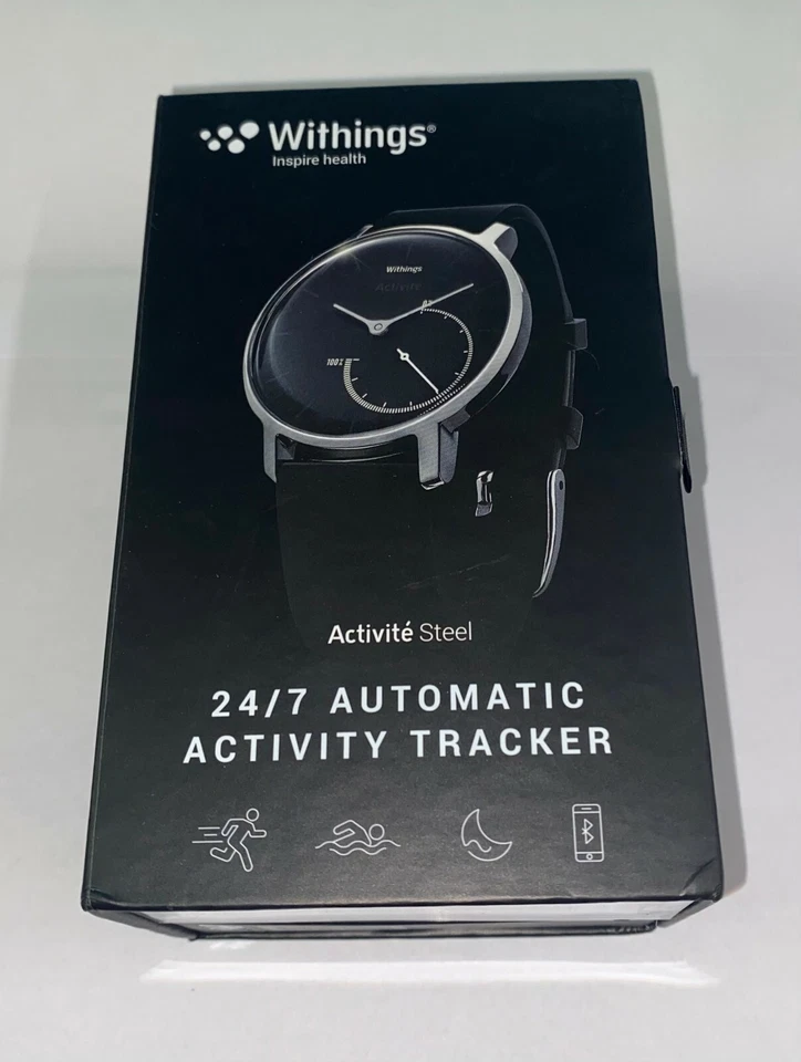 Withings Activite Steel 24/7 Automatic Sleep & Activity Tracker Watch (Nokia) - Image 2 of 2