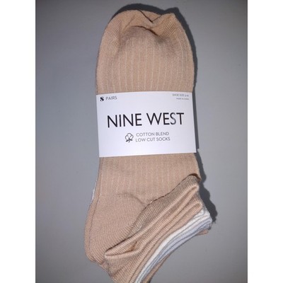 Nine West Cotton Blend Low Cut Socks 8 Pairs Shoe Size 5-10
