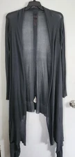rick owens Open Front Cardigan Long Line Gray Size L Flaw Read