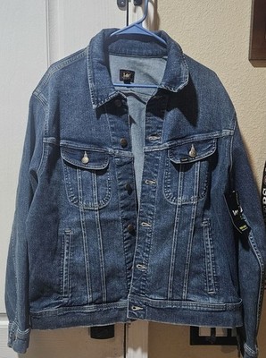 Lee Extreme Motion Rider Regular Fit Jean Jacket Blue XL Button Logo