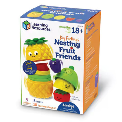 Learning Resources Big Feelings Nesting Fruit Friends - Fine Motor Toys 18M+