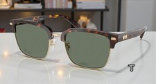 COACH HC8412 51203H CW406 Lt Gold Dk Tortoise Green Solid 56 mm Men's Sunglasses