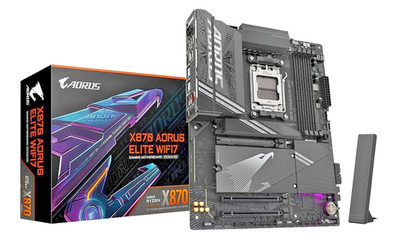 GIGABYTE X870 AORUS Elite WIFI7 AMD AM5 LGA 1718 Motherboard, ATX, DDR5, 4X M.2,