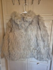 Vintage Blue Fox Fur Jacket In Excellent Condition Size Large