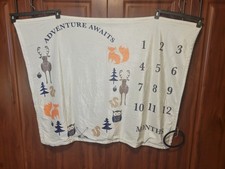 Baby Monthly Milestone Blanket Adventure Awaits Fox Owl Dear 46 X 35 Boy