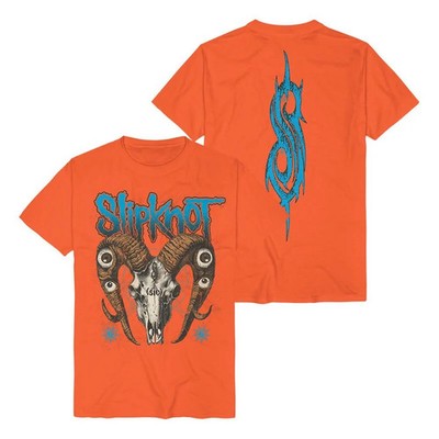 Slipknot T-Shirt Herren Eyed Goat orange Band-Merch, Bands, Horror