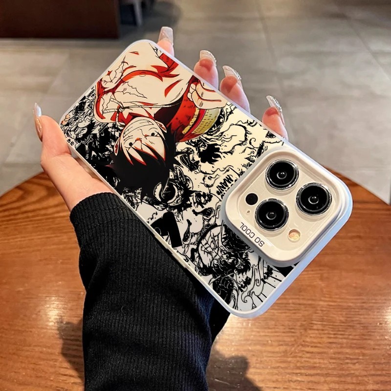 Luffy　iPhone 12 Pro Amazon.com: HEMINJYJEF Japanese Anime Anti-Drop Color Soft