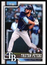 2026 Topps #330 Tristan Peters RC Tampa Bay Rays