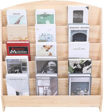 Montessori Toddler Book Shelf Organizer Single Sided Book Rack Display with Toy