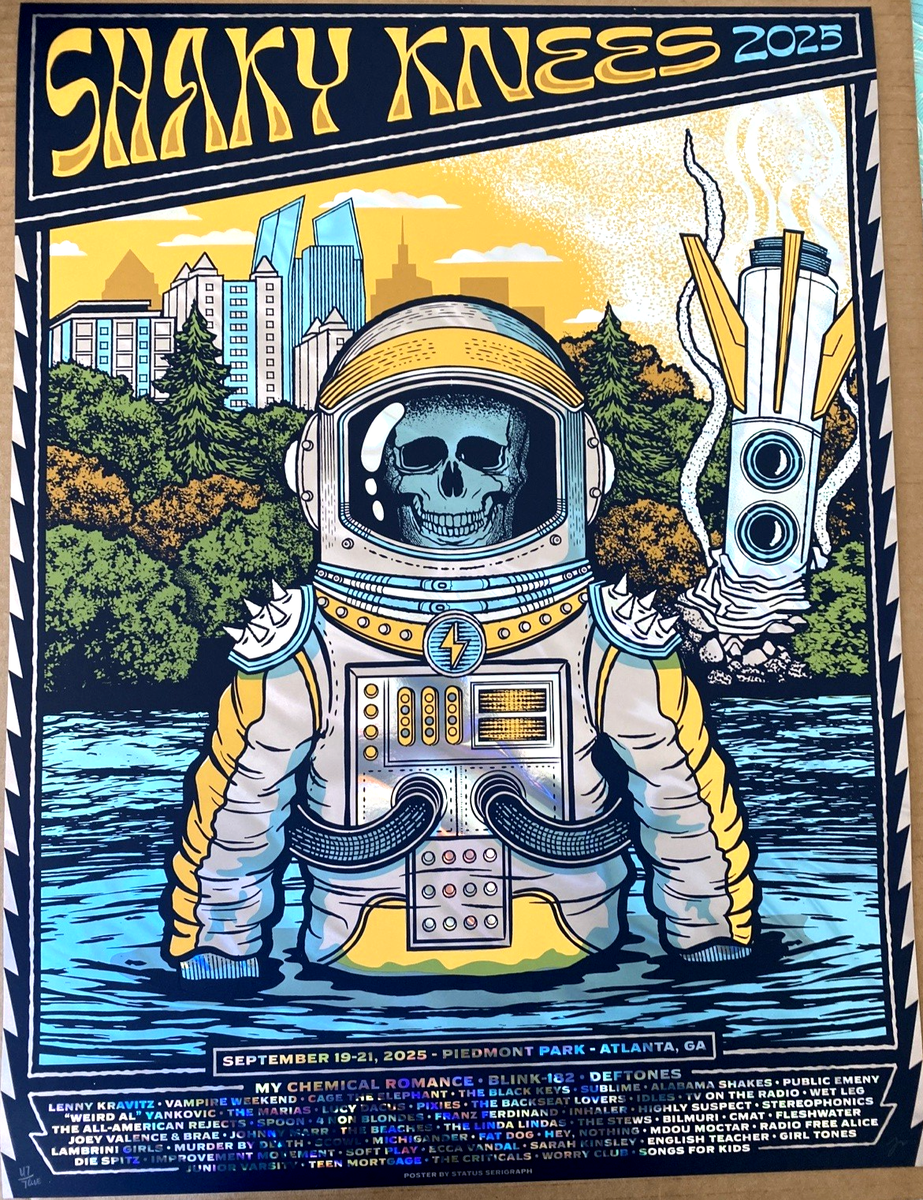 LAVA FOIL Shaky Knees Festival Poster 2025 AP S/N Blink 182 My
