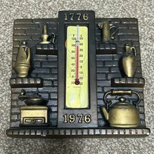 Chalkware Miller Studio, Inc. Wall Thermometer Vintage 1975, Colonial Kitchen