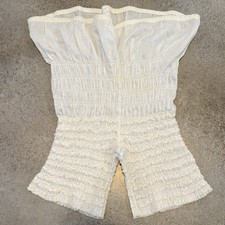 Vintage Mona Of Hollywood Ruffle Pettipant Bloomers Women  s Large Cream Boho