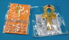 Oak Coins Egyptian Ankh Key of Life Geocoin Pin Set Un-activated NEW