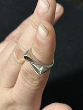 Sterling Silver Double Teardrop Ring Size 7.5