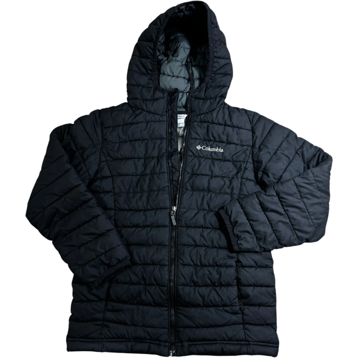 Columbia Puffer Jacket Youth M (10/12) Black Excellent Omni-Heat Hooded Coat
Opens in a new window o