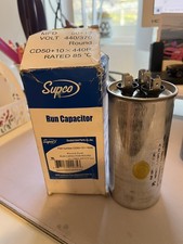 Supco Capacitor Round Dual Run 50 10 uf mfd 370/440 Volts for HVAC Motors