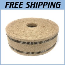 72 yds Black Stripe Jute Webbing - Upholstery Crafts