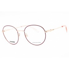 Moschino Love Women's Eyeglasses Pink Gold Metal Round Full Rim MOL613 0S45 00