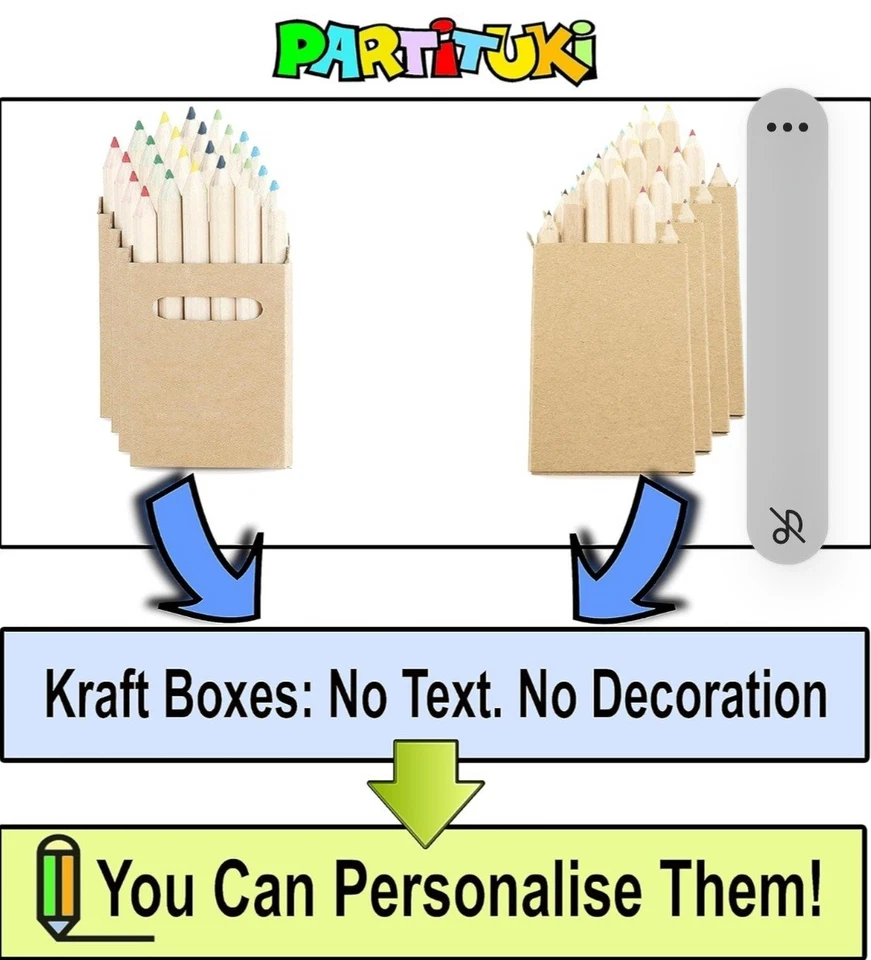 Partituki 25 Boxes of 6 Mini Colored Pencils-Non Toxic-Kraft Box For Kids Party  - Image 4 of 4