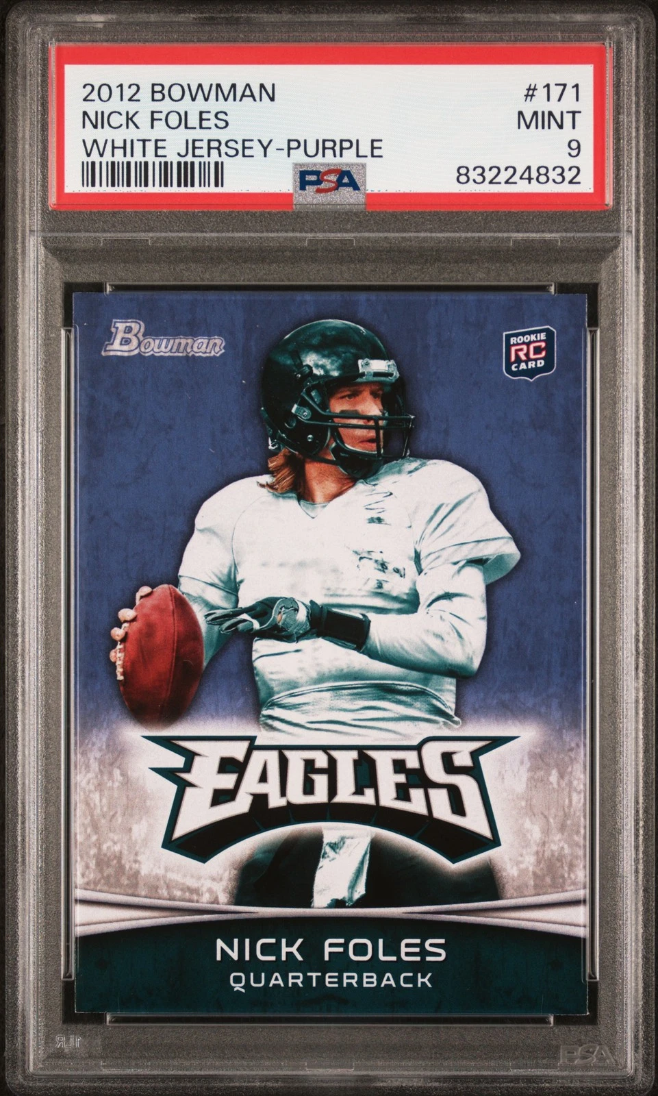 Nick Foles Bowman #171 White Jersey-Purple
