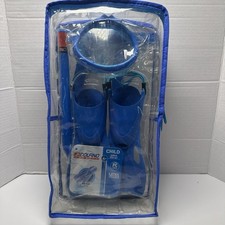 Dolfino Kids SNORKEL SET-4 Swim Scuba Mask PC Lens-Snorkel Tube-Fins-Carry Bag