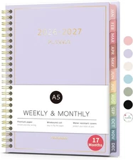 Forvencer Planner 2026-2027 17 Month Weekly Monthly Jan 2026 May 2027 A5 Purple
