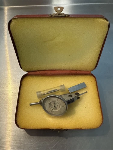 Vintage Red Line  Interapid Dial Test Indicator 310-B1 w/ METAL Case .0005”