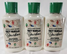 Bath Body Works COZY VANILLA BOURBON Shea Body Lotion 8 oz Lot of 3 Sweet