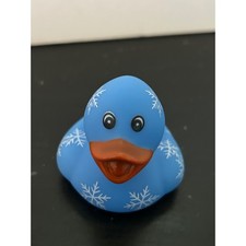 Unbranded Rubber Duck Toy Unisex Small Blue Good Snowflake Winter Holiday