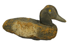 Vintage Cork Bluebill Duck Decoy with Wooden Head