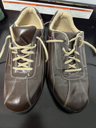 Brown Leather Dunlop Sports Bowling Shoes Men's Size 11 Made In USA  Pre-owned