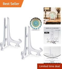 Eco-Friendly Clear Acrylic Plate Display Stands - Set of 2 for Collectibles