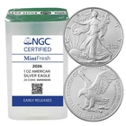 Roll of 20 – 2026 $1 1-oz American Silver Eagle NGC ER MintFresh Tube