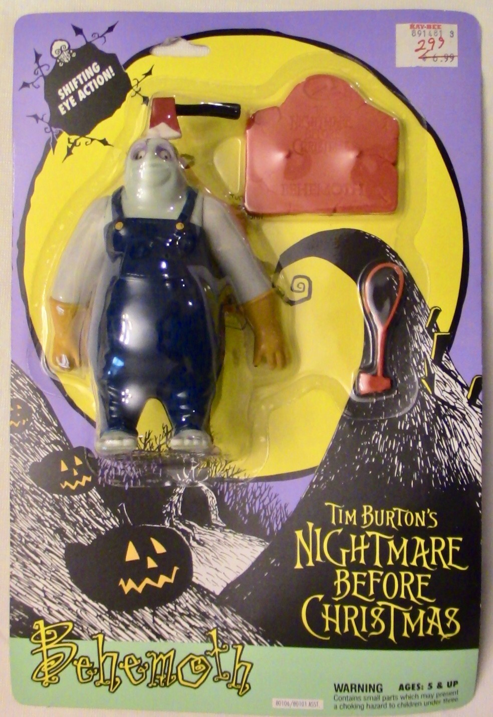 BEHEMOTH DISNEY NIGHTMARE BEFORE CHRISTMAS ACTION FIGURE HASBRO 1993